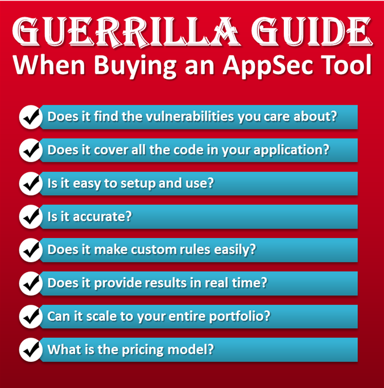 The Guerrilla Guide to Buying an Application Security Tool