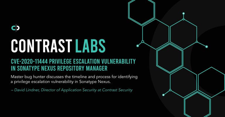 Contrast Labs: CVE-2020-11444: Privilege Escalation Vulnerability in Sonatype Nexus Repository Manager