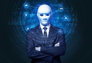 Facial recognition biometric technology and artificial intelligence concept.-2