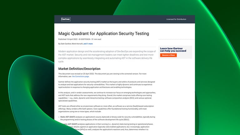 Contrast Security Named a Visionary in the 2022 Gartner® “Magic Quadrant™ for Application Security Testing”