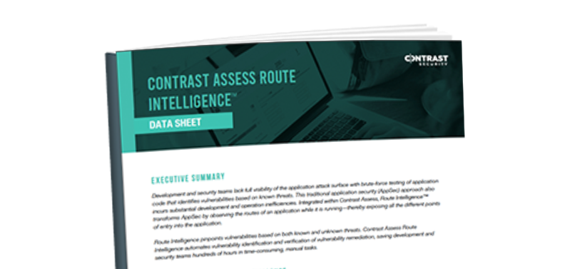 Contrast Assess Route Intelligence Data Sheet