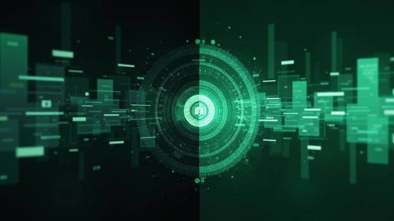 Digital abstract of a secure runtime environment, symbolizing protection against NPM supply chain attacks.