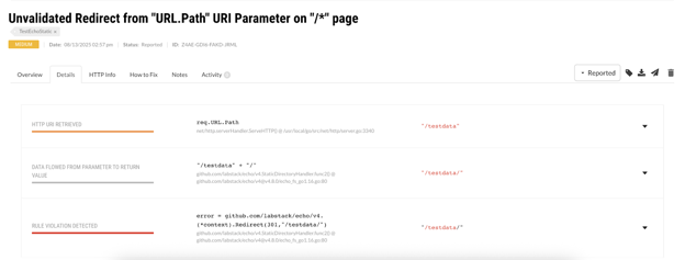 Vulnerability discovered regardless of the contents of the payload!