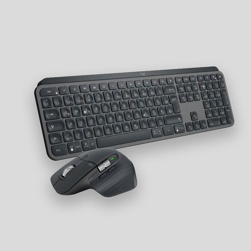 LogiTech MX Master 3 Wireless Mouse, LogiTech MX Keys Wireless Keyboard & Palm Rest