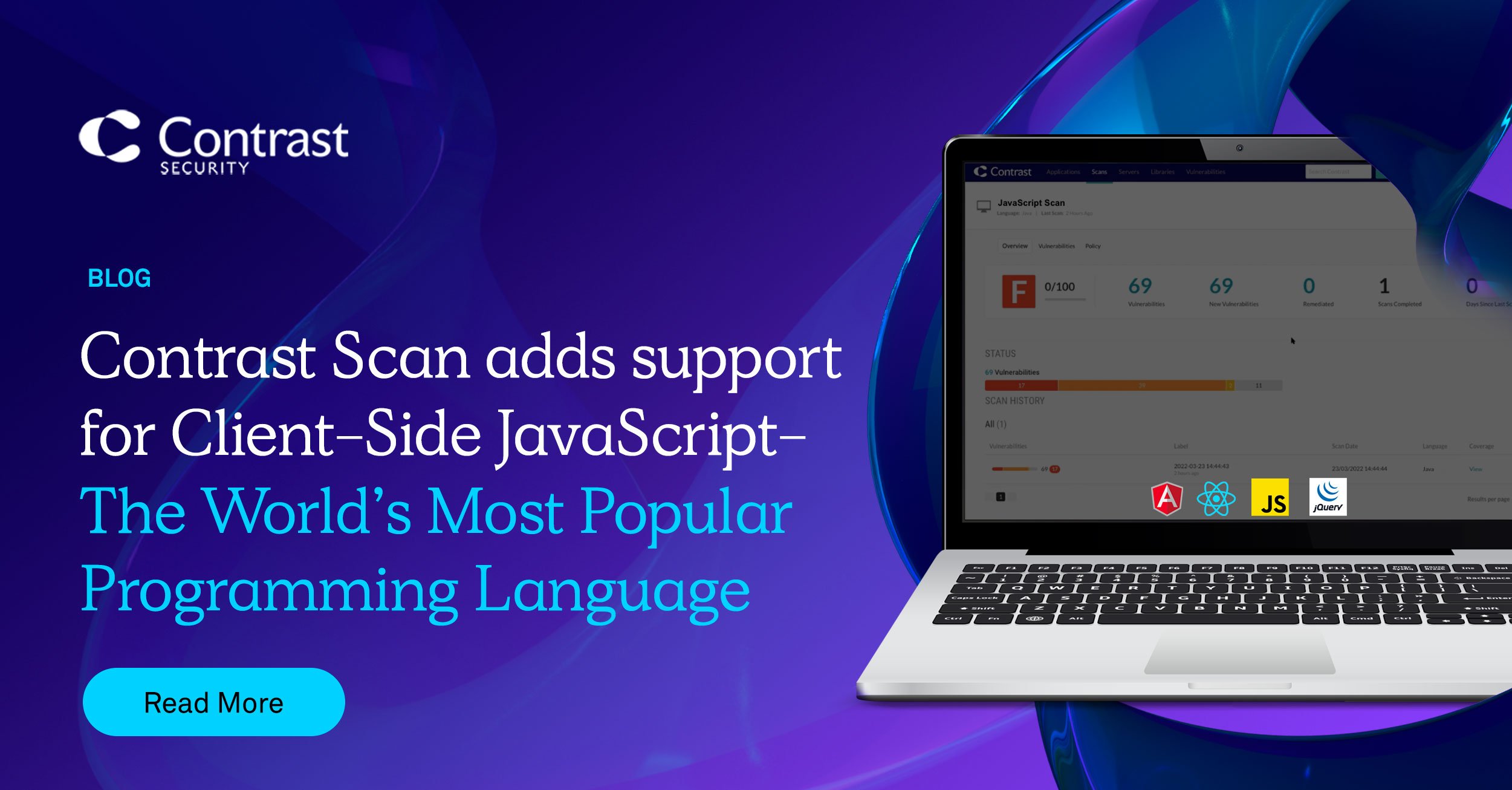 Contrast Scan adds vulnerability testing support for client-side JavaScript including Angular, React, & jQuery