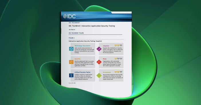 Contrast Assess is a select product for IAST in IDC’s TechBrief
