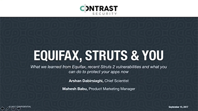 Equifax, Struts and You